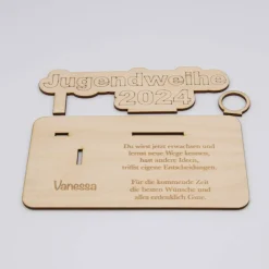 Discount Geldgeschenk Jugendweihe - aus Holz personalisiert Geldgeschenke