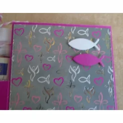 Online Geldgeschenk  Kommunion Mädchen Fisch Reagenzglas Verpackung Geldverpackung Wunscherfüller Pink Geschenk Geldgeschenke
