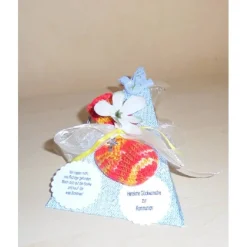 Geldgeschenk Konfirmation, Kommunion & Taufe – Dreieckschachtel mit Socke & Schlüsselanhänger Geldgeschenke