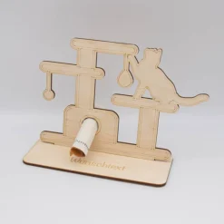 Best Geldgeschenk Kratzbaum/Katze - aus Holz personalisiert Geldgeschenke
