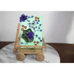 Clearance Geldgeschenk LEITERWAGEN VEILCHEN zu Ostern Muttertag Valentintstag Vatertag Geburtstag oder zu einem anderen Jubiläum Kunst