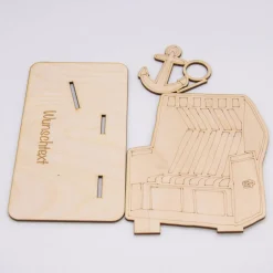 Clearance Geldgeschenk mit Strandkorb - aus Holz personalisiert Geldgeschenke