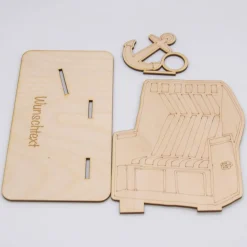 Clearance Geldgeschenk mit Strandkorb - aus Holz personalisiert Geldgeschenke