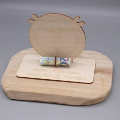 Outlet Geldgeschenk Saugroboter - aus Holz personalisiert Geldgeschenke