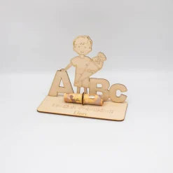 Outlet Geldgeschenk Schulanfang Junge - aus Holz personalisiert Kinder Einschulung