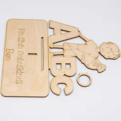Outlet Geldgeschenk Schulanfang Junge - aus Holz personalisiert Kinder Einschulung