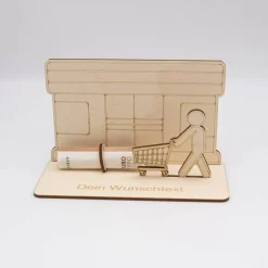 Best Geldgeschenk Supermarkt - aus Holz personalisiert Geldgeschenke
