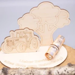 Best Geldgeschenk Traktor - aus Holz personalisiert Geldgeschenke