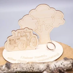 Best Geldgeschenk Traktor - aus Holz personalisiert Geldgeschenke