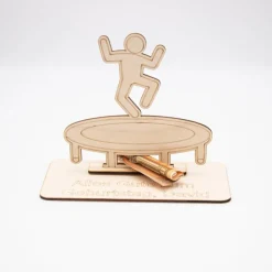 Best Geldgeschenk Trampolin - aus Holz personalisiert Geldgeschenke