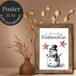 Best Geldgeschenk Weihnachten Schneemann schwarz weiß |  Geschenkidee Weihnachtsgeld | Wunscherfüller Geld Stern Geldgeschenke