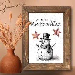 Best Geldgeschenk Weihnachten Schneemann schwarz weiß |  Geschenkidee Weihnachtsgeld | Wunscherfüller Geld Stern Geldgeschenke