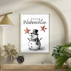 Best Geldgeschenk Weihnachten Schneemann schwarz weiß |  Geschenkidee Weihnachtsgeld | Wunscherfüller Geld Stern Geldgeschenke