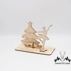 Sale Geldgeschenk Weihnachtsballerina - aus Holz personalisiert Geldgeschenke