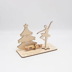 Sale Geldgeschenk Weihnachtsballerina - aus Holz personalisiert Geldgeschenke