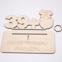 Online Geldgeschenk zum 40 Geburtstag - aus Holz personalisiert Geldgeschenke