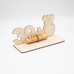 Online Geldgeschenk zum 40 Geburtstag - aus Holz personalisiert Geldgeschenke