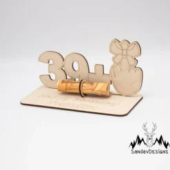 Online Geldgeschenk zum 40 Geburtstag - aus Holz personalisiert Geldgeschenke