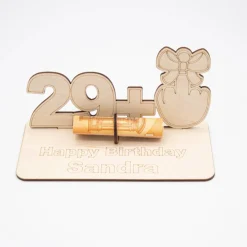 Online Geldgeschenk zum 30 Geburtstag - aus Holz personalisiert Geldgeschenke