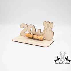Online Geldgeschenk zum 30 Geburtstag - aus Holz personalisiert Geldgeschenke