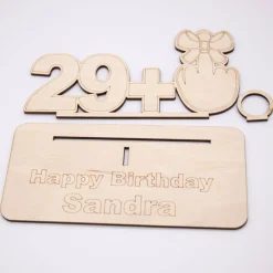 Online Geldgeschenk zum 30 Geburtstag - aus Holz personalisiert Geldgeschenke