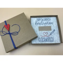 Best Geldgeschenk, zur bestandenen Prüfung   Schriftfarbe Blau Kinder Danksagungskarten