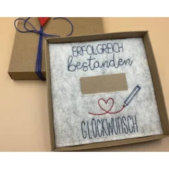 Best Geldgeschenk, zur bestandenen Prüfung   Schriftfarbe Blau Kinder Danksagungskarten