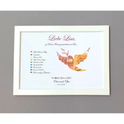 Sale Geldgeschenk zur Firmung Mädchen und Jungen, Geschenk zur Firmung ,Bilderrahmen Friedenstaube Geldgeschenke