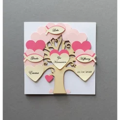 Best Geldgeschenk zur Kommunion, Karte zur Kommunion Mädchen,Geschenk Kommunion Mädchen, Klappkarte, personalisiert Glückwunschkarten