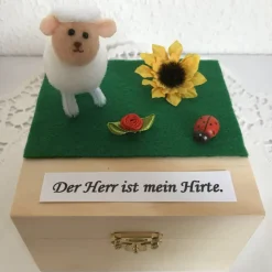 Geldgeschenke|Bines Geschenkekiste Geldgeschenk zur Kommunion Konfirmation Firmung Jugendweihe Schaf Hirte für Mädchen und Junge Geld verpacken Geschenk