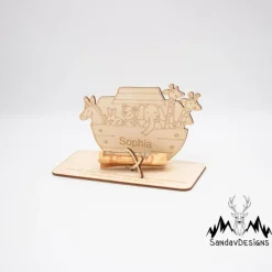 Sale Geldgeschenk zur Taufe - Arche - aus Holz personalisiert Geldgeschenke