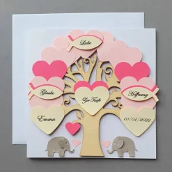 Discount Geldgeschenk zur Taufe, Karte zur Taufe Mädchen,Taufgeschenk Mädchen, Geschenk zur Taufe, Klappkarte personalisiert Glückwunschkarten