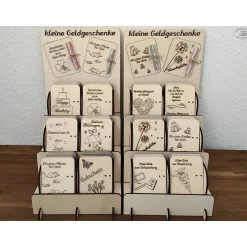 Online Geldgeschenkkarten aus Holz / Einschulung / Wunscherfüller / Gutschein Kinder Einschulung