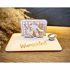 Geldscheinhalter Eishockey, Eishockeyspieler, Torhüter, Goalie, Geldgeschenk, Geburtstag, Geschenk, Wunschtext, Personal Geschenke