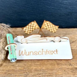 Clearance Geldscheinhalter Formel 1, Rennwagen, Rennauto, Auto, Geburtstag, Führerschein, Geschenk, Wunschtext, Personalisierbar Geschenke