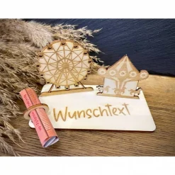 Sale Geldscheinhalter Freizeitpark, Erlebnispark, Geldgeschenk, Geschenk, Wunschtext, Personalisierbar Geschenke