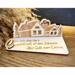 Online Geldscheinhalter Haus, Hausbau, Einweihung, Richtfest, Geburtstag, Geschenk, Wunschtext, Personalisierbar Geschenke