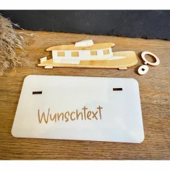 Clearance Geldscheinhalter Hausboot, Boot, Schiff, Urlaub, Reise, Geldgeschenk, Geburtstag, Geschenk, Wunschtext, Personalisierbar Geschenke