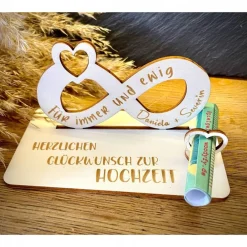 Outlet Geldscheinhalter Hochzeit, Hochzeitspaar, Herz, Unendlich, Infinity, Geldgeschenk, Geschenk, Wunschtext, Personalisierba Geschenke