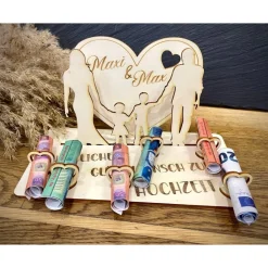 Discount Geldscheinhalter Hochzeit, Hochzeitspaar, Herz, Unendlich, Infinity, Geldgeschenk, Geschenk, Wunschtext, Personalisierba Geschenke