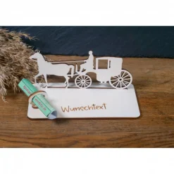 Online Geldscheinhalter Kutsche, Pferd, Geldgeschenk, Geburtstag, Reiten, Geschenk, Wunschtext, Personalisierbar Geschenke