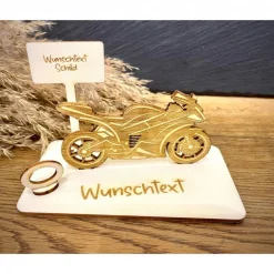 Clearance Geldscheinhalter Motorrad, Rennmaschine, Geburtstag, Führerschein, Geschenk, Wunschtext, Personalisierbar Geschenke