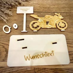 Clearance Geldscheinhalter Motorrad, Rennmaschine, Geburtstag, Führerschein, Geschenk, Wunschtext, Personalisierbar Geschenke