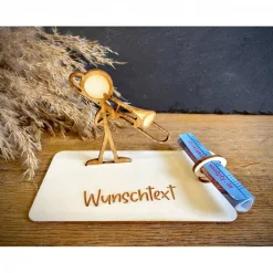 Outlet Geldscheinhalter Posaune, Instrument, Musik, Strichmännchen, Stick Figure, Geldgeschenk, Geburtstag, Geschenk, Wunschtex Geschenke