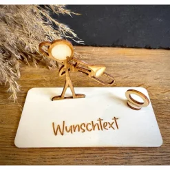 Outlet Geldscheinhalter Posaune, Instrument, Musik, Strichmännchen, Stick Figure, Geldgeschenk, Geburtstag, Geschenk, Wunschtex Geschenke