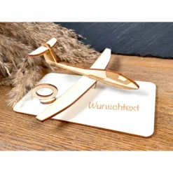 Discount Geldscheinhalter Segelflieger, Flugzeug, Geldgeschenk, Geburtstag, Geschenk, Wunschtext, Personalisierbar Geschenke