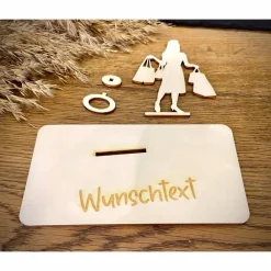 Online Geldscheinhalter Shopping, Einkaufen, Geldgeschenk, Geburtstag, Geschenk, Wunschtext, Personalisierbar Geschenke