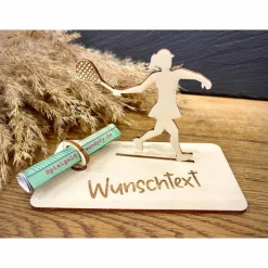 Best Geldscheinhalter Tennis, Geldgeschenk, Geburtstag, Aufschlag, Geschenk, Wunschtext, Personalisierbar Geschenke