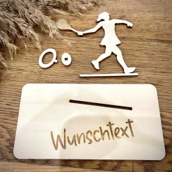 Best Geldscheinhalter Tennis, Geldgeschenk, Geburtstag, Aufschlag, Geschenk, Wunschtext, Personalisierbar Geschenke