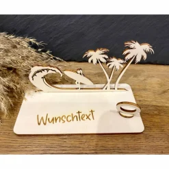 New Geldscheinhalter Urlaub, Insel, Surfen, Geldgeschenk, Geburtstag, Geschenk, Wunschtext, Personalisierbar Geschenke